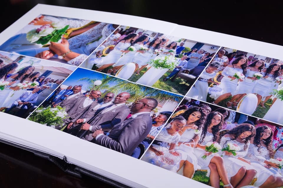 Wedding album spread